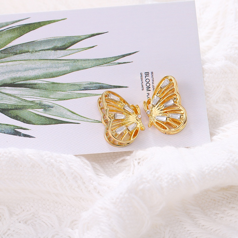 Khuyên Tai Hình Bướm Tráng Men Thời Trang Tinh Tế Làm Quà Tặng Cho Bạn Bè