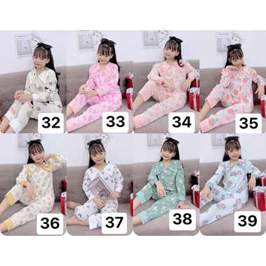 SIZE ĐẠI 24-36kg: Bộ pijama lụa siêu chát cho bé gái - BPL21