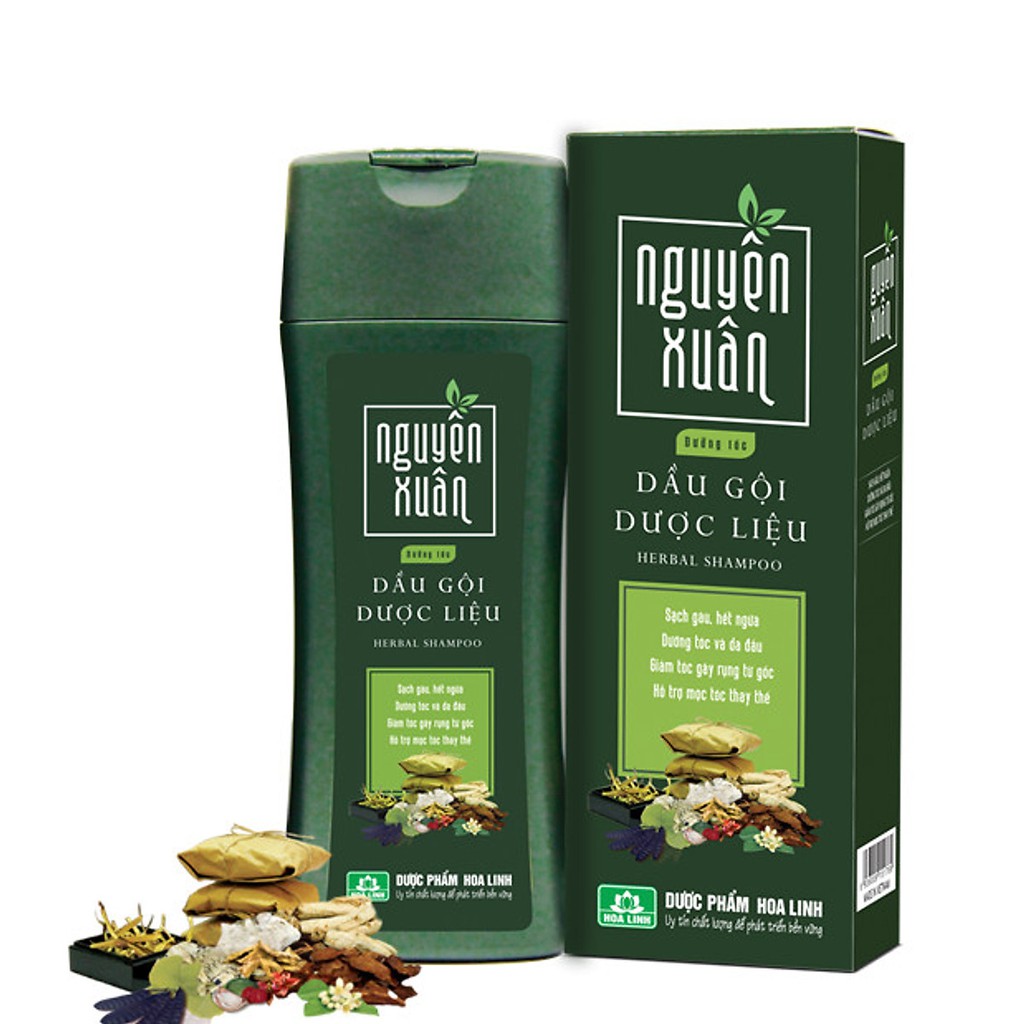 Dầu Gội Dược Liệu Nguyên Xuân Xanh 250ml - Dưỡng Tóc, Phục hồi hư tổn