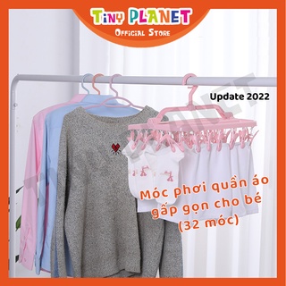 Móc phơi quần áo nhựa 32 móc phơi khăn xô quần áo cho bé