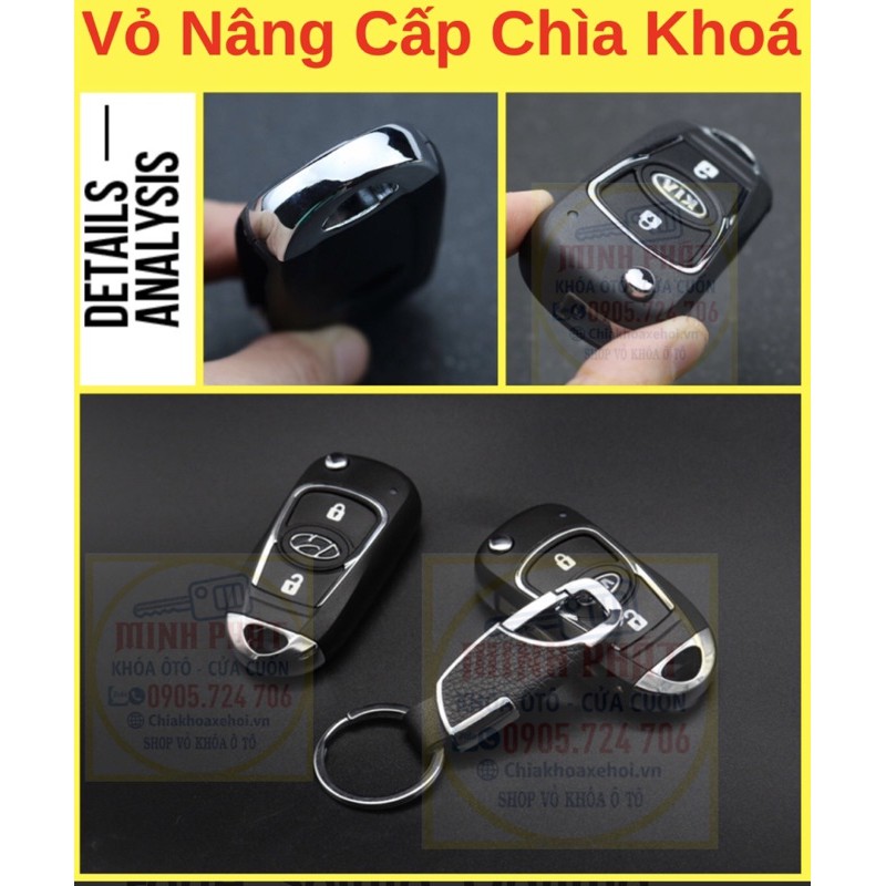 Vỏ chìa khóa Kia, Hyundai Nút Bấm Nhựa