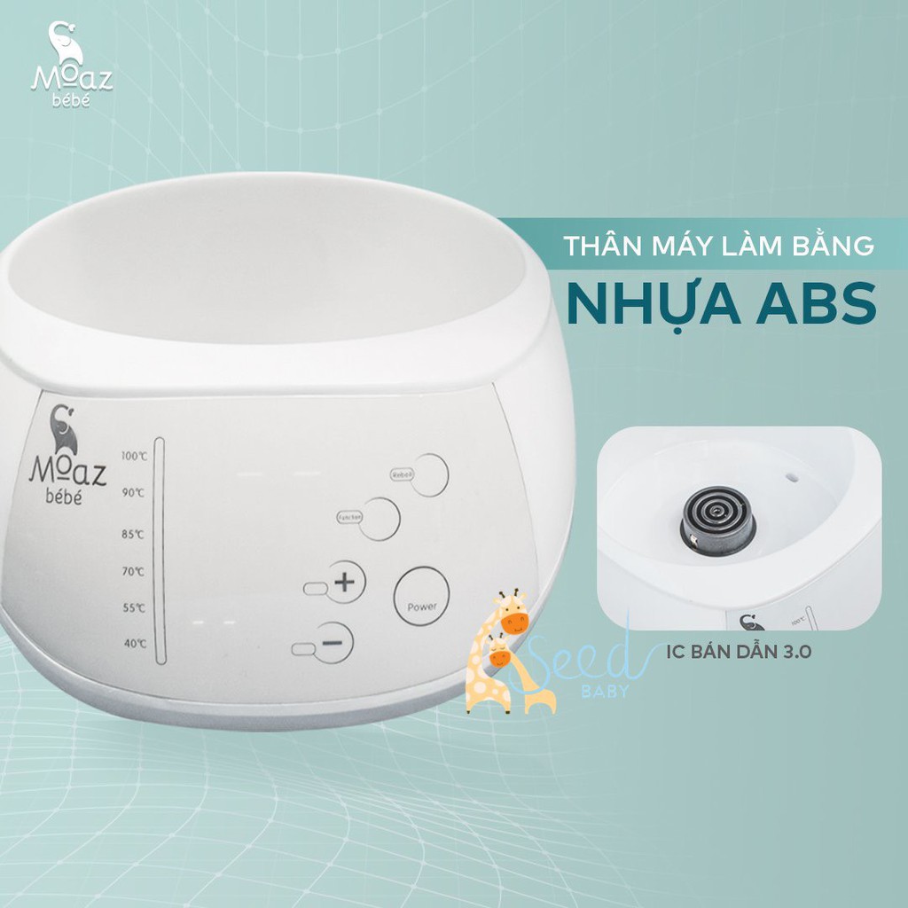 Ấm đun nước điều chỉnh nhiệt độ pha sữa MOAZBEBE - SEED BABY