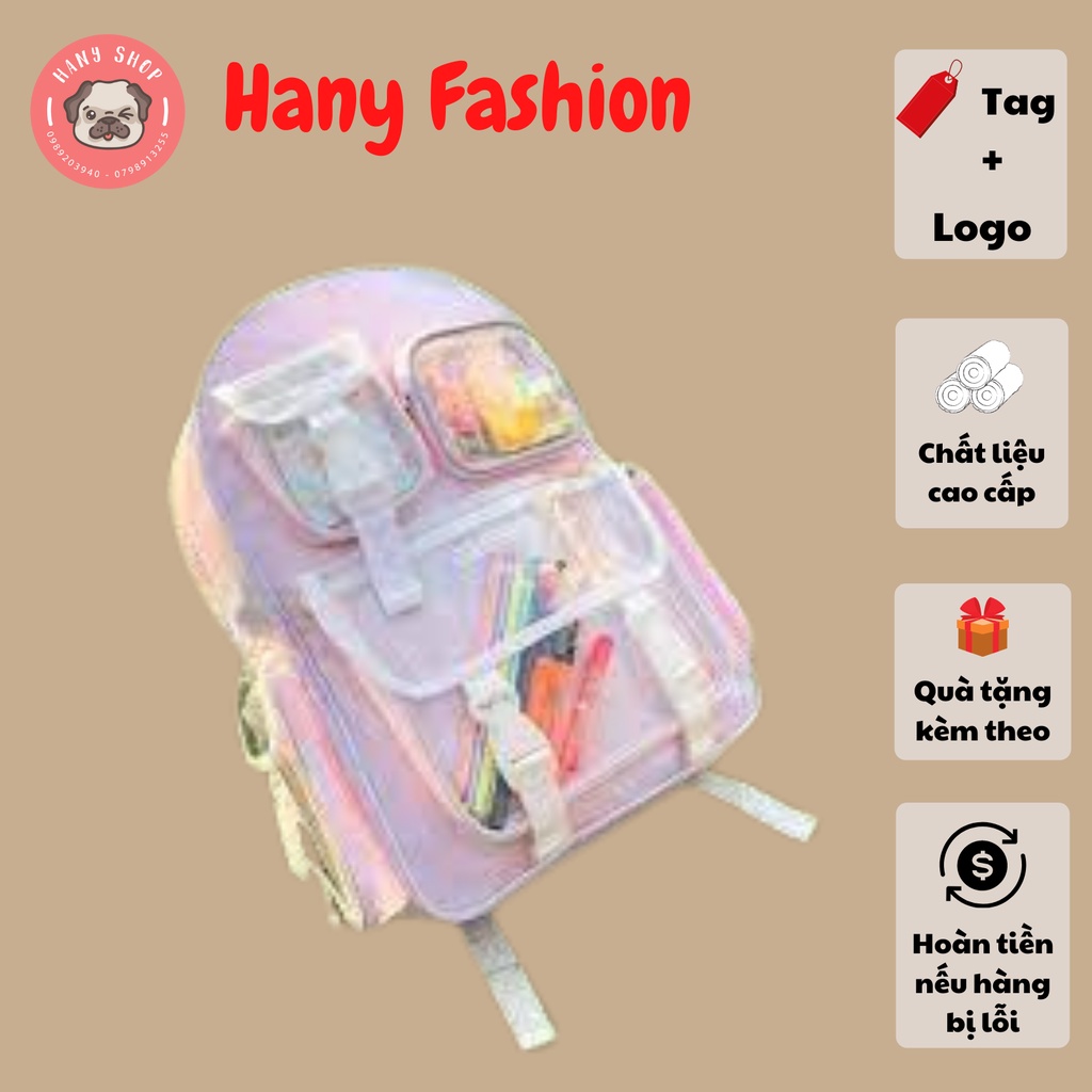 Balo Degrey hồng loang full tag hãng và giấy thơm hoa kiki kaikai || Hany shop