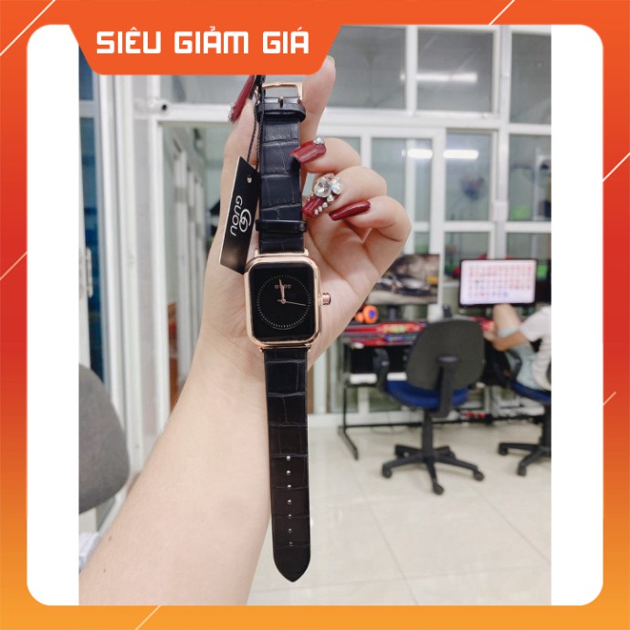 Đồng hồ nữ dây da mặt chữ nhật G.u.o.u siêu xinh , da siêu mêm , siêu bền hợp thời trang - donghoket - GCNN-ketstore | BigBuy360 - bigbuy360.vn