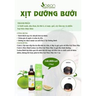 XỊT DƯỠNG BƯỞI KÍCH MỌC TÓC CON