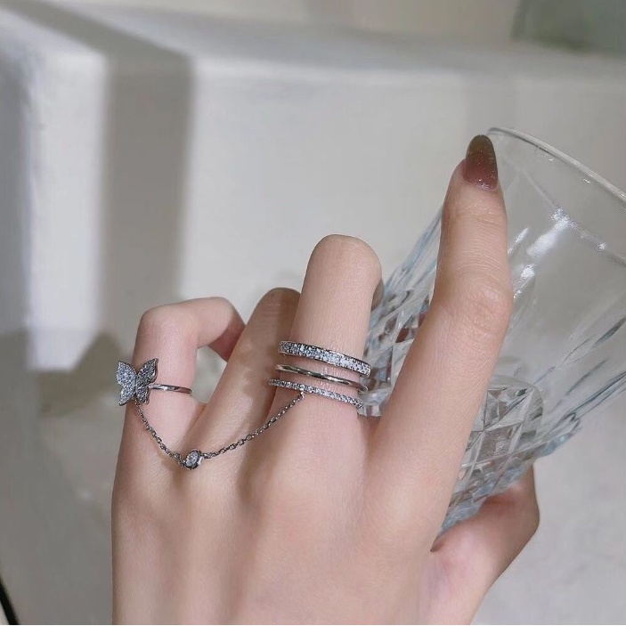 📛 RẺ VÔ ĐỊCH 📛 Nhẫn bướm xích mạ bạc xinh xắn cá tính hot trend phong cách hàn quốc