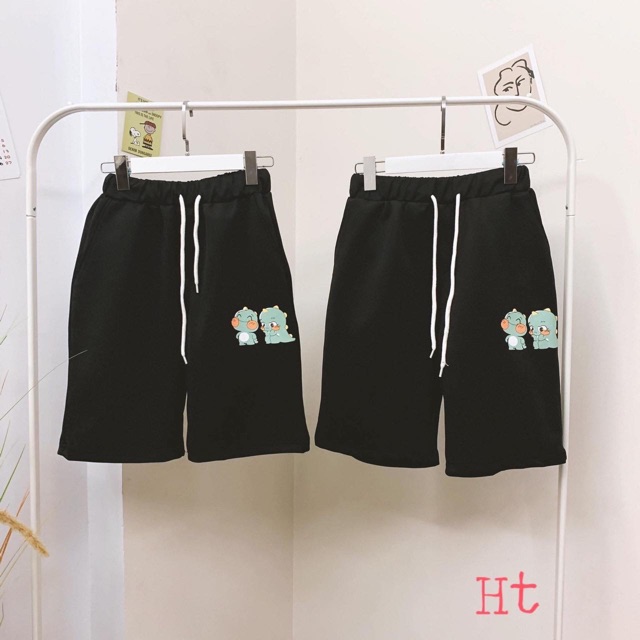 Sét áo khủng Long chống cằm + quần đùi đen HT12
