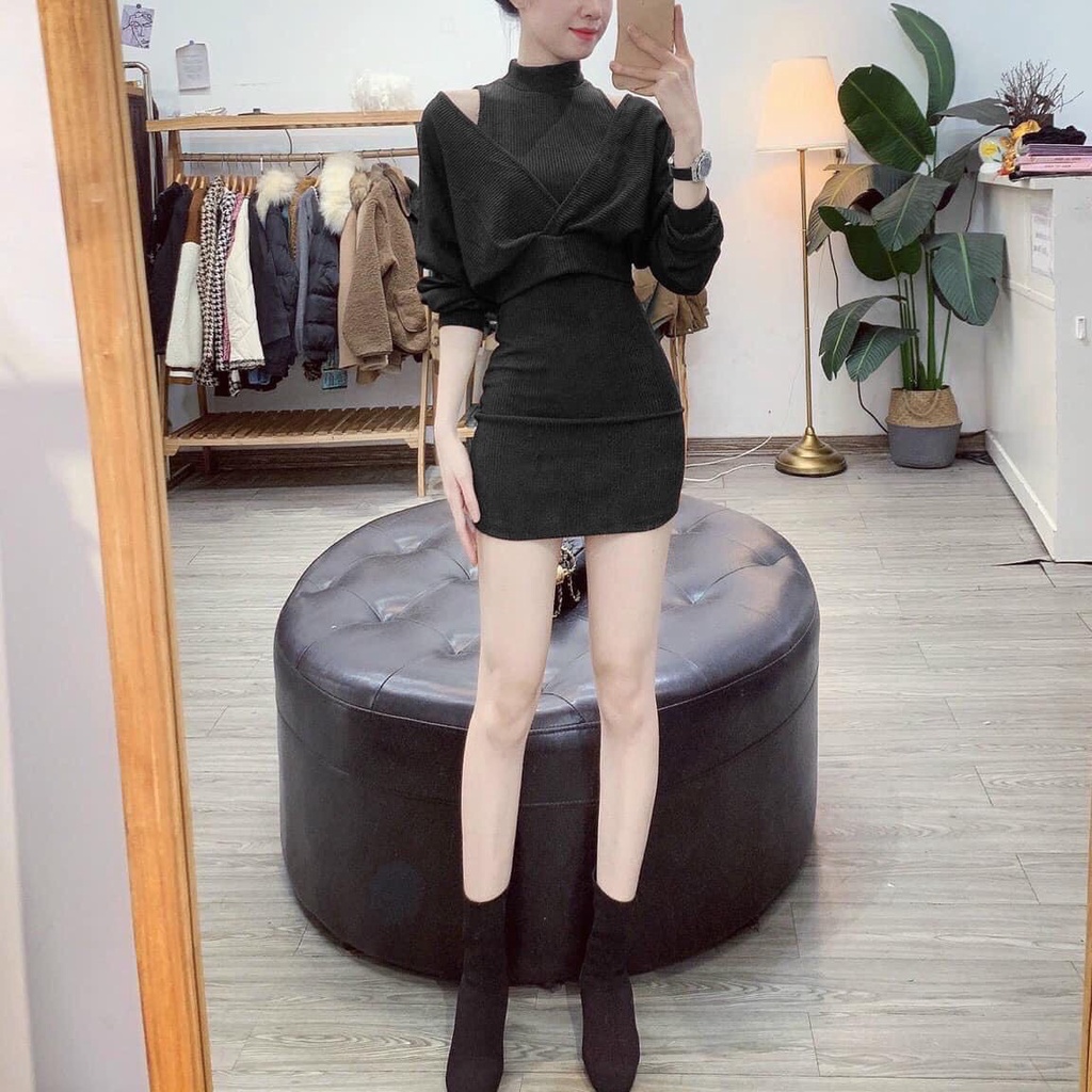 Set Đầm Body Kèm áo ngoài (Set Dơi)