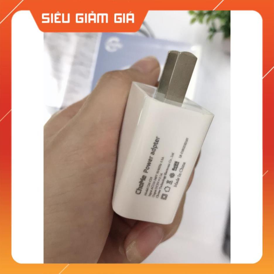 [Giá sập sàn]Bộ sạc nhanh ChoMe 5V/2.1A Full Box
