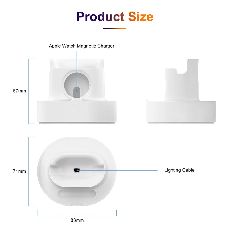 Giá Đỡ Điện Thoại/Đồng Hồ Thông Minh 3 Trong 1 Tiện Dụng Cho Apple Watch/Airpods Series SE/7/6/5/4/3/2/1