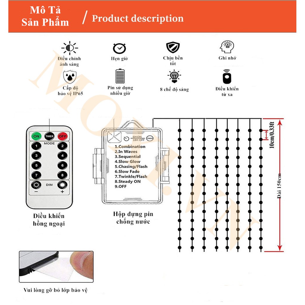 Đèn LED Trang Trí Ô Dù Ngoài Trời Sân Vườn Túp Lều Trang Trí Lễ Cưới Sinh Nhật Nhà Hàng Khách Sạn Tiệm Trà Sữa Shop