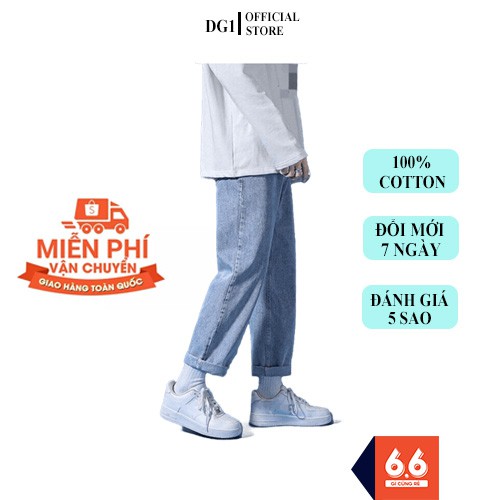Quần Jean Baggy Nam Quần Bò Baggy Nữ Ống Xuông Dáng Rộng Kiểu Hàn Quốc DG1 SHOP