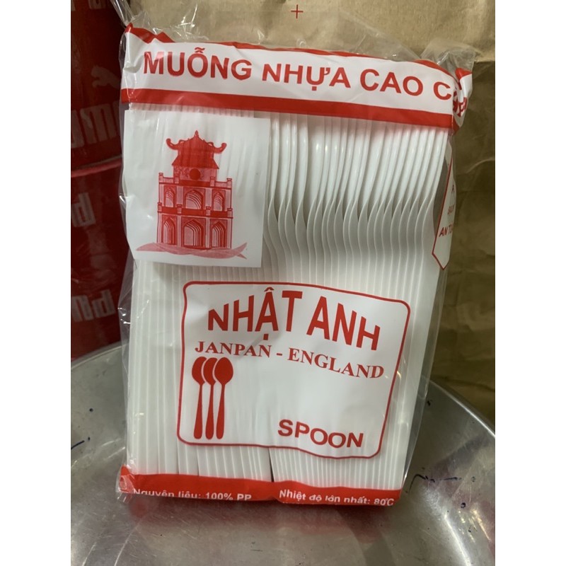 Thìa Nhựa dùng 1 lần trắng sứ