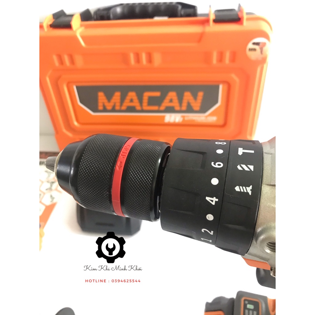 [NỘI ĐỊA] Máy khoan pin| Khoan pin Macan 3 chức năng, Máy khoan từ 13 ly, không chổi than 98VF