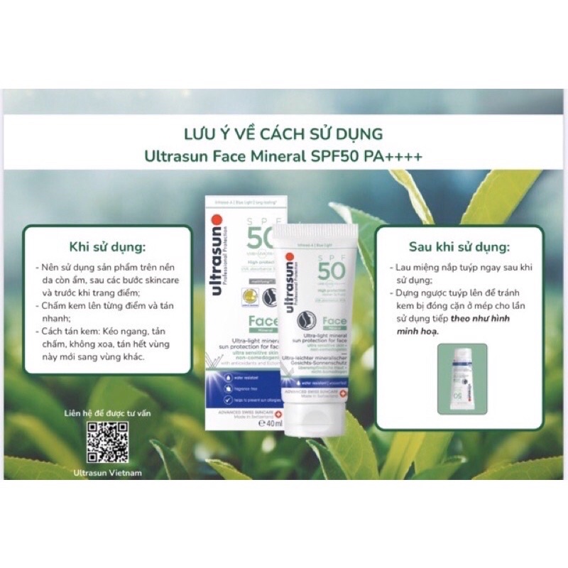 Kem chống nắng khoáng chất dành cho da nhạy cảm ULTRASUN FACE MINER SPF 50+