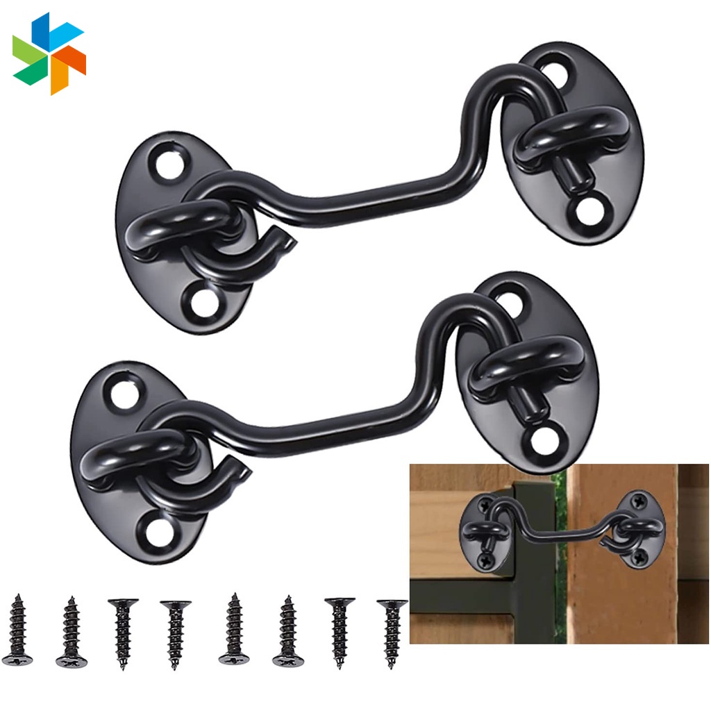 Chốt khóa cài cửa bằng thép không gỉ với ngàm ốc vít cho cửa sổ/cửa chuồng/nhà xe/cửa ra vào