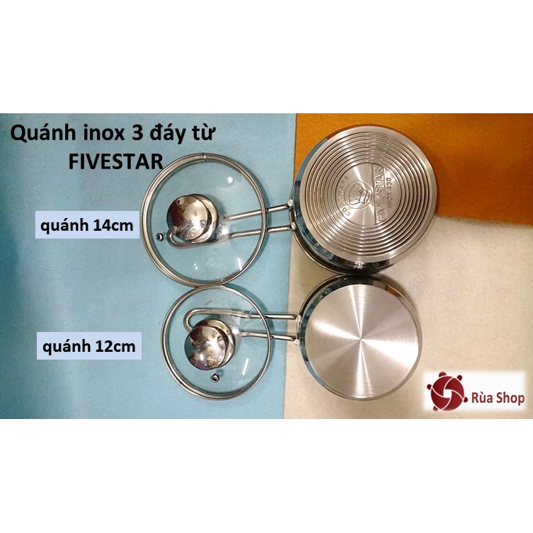 Nồi quánh inox 3 đáy từ FIVESTAR 14cm