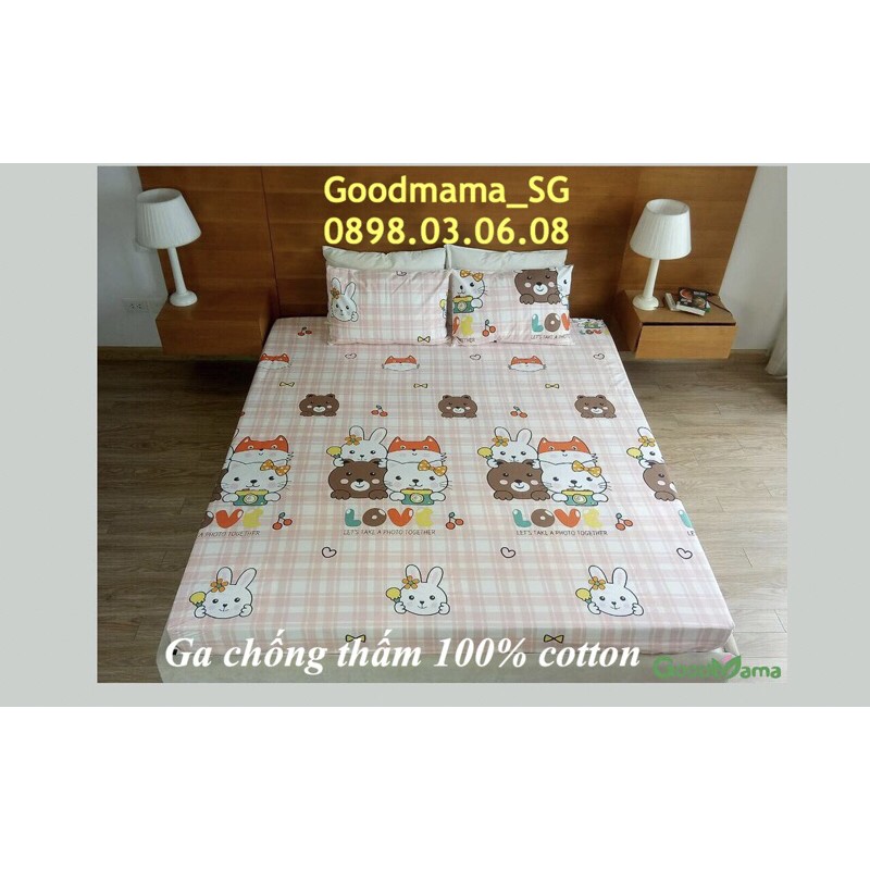 Ga chống thấm Goodmama 100%cotton( không vỏ gối)