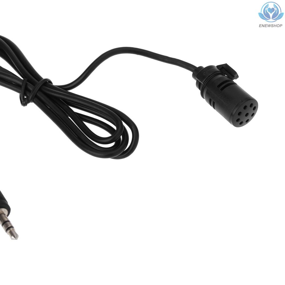 【enew】Lavalier Clip Metal Stereo Microphone 3.5mm with Collar Clip for Lound Speaker Computer PC Laptop