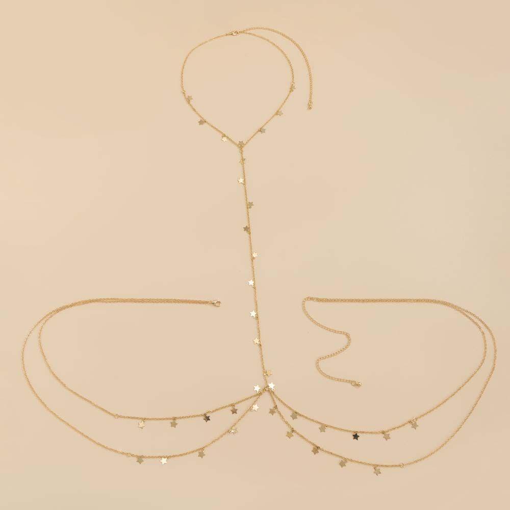 USNOW Dây Chuyền Bodychain Tua Rua Đơn Giản Thời Trang Quyến Rũ Cho Nữ