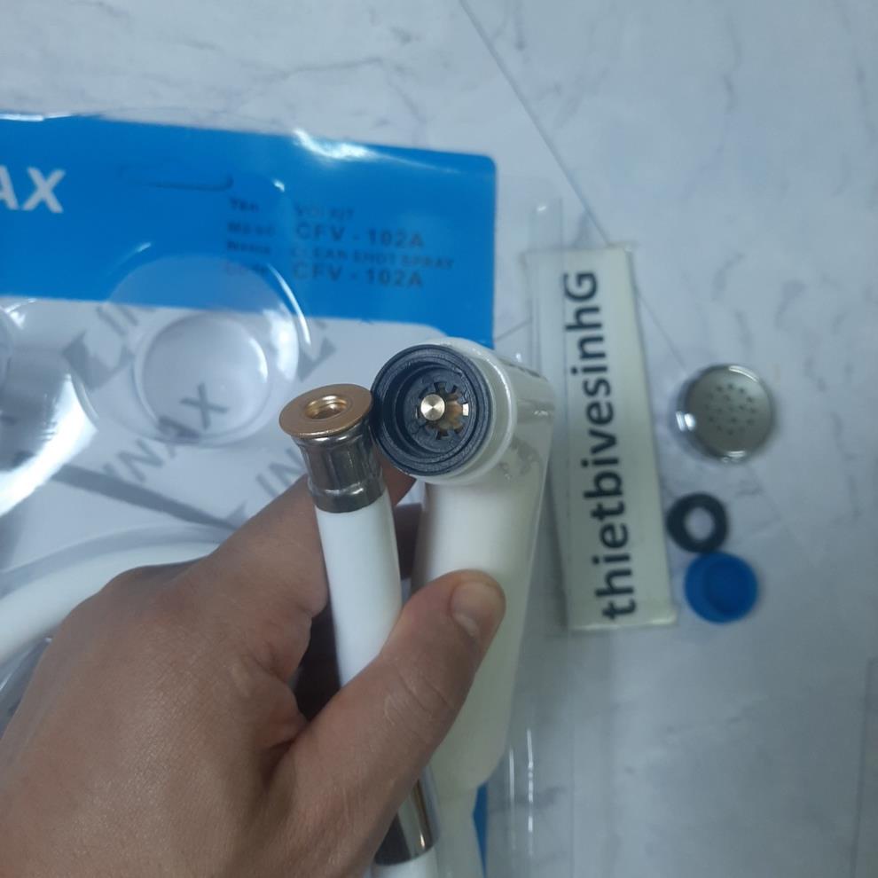 Bộ xịt vệ sinh INAX nhựa đầu vòi xịt và dây ti đồng- bộ xịt toilet Linax