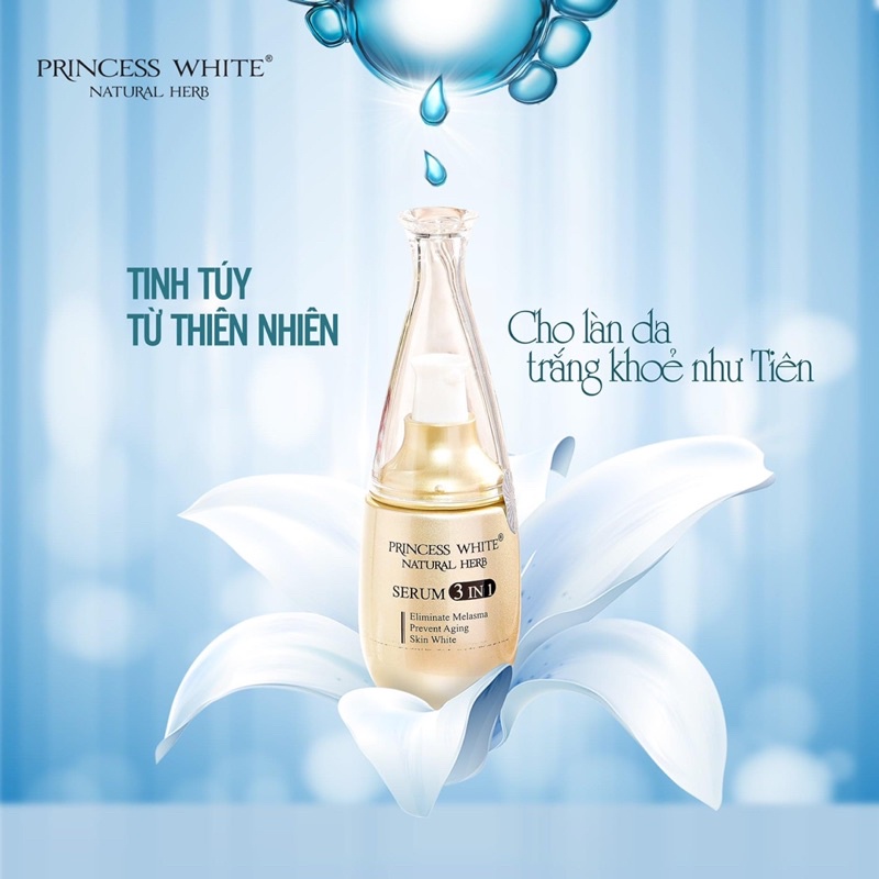 SERUM 3in1 SIÊU DƯỠNG CHỐNG LẴO HÓA PRINCESS WHITE CHÍNH H