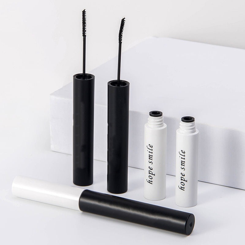 Mascara Siêu Mịn Màu Đen Và Trắng Chống Thấm Nước Làm Dài Dày Và Cong Mi Đầu Cọ Mảnh Không Nhòe