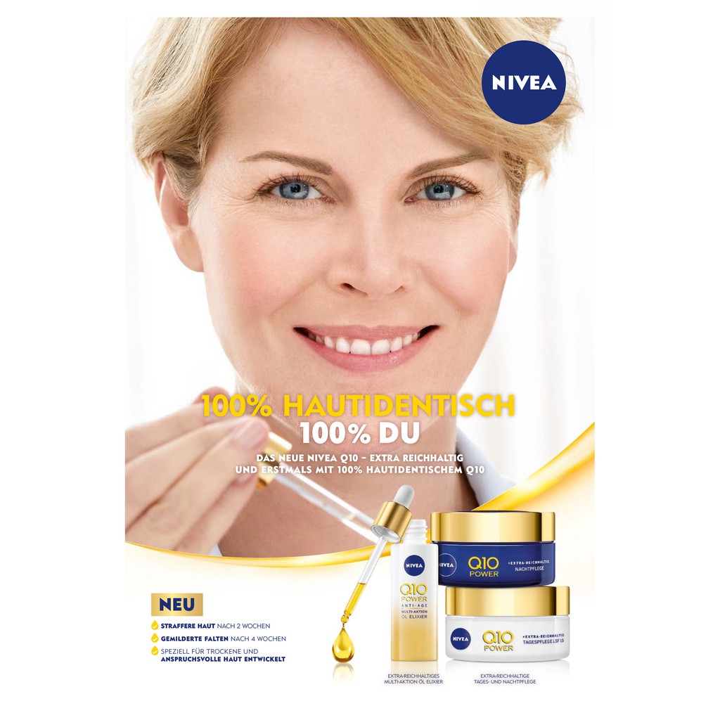 Huyết thanh Nivea Q10 Power Anti - Age Chống Lão Hóa 30ML – Nội địa Đức