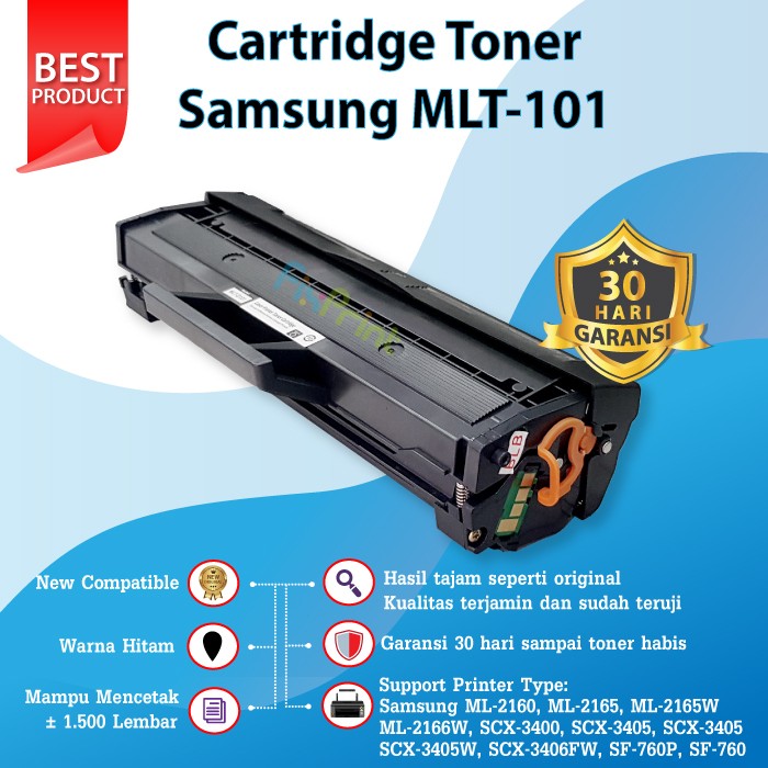 Hộp Đựng Mực Màu Đen Tương Thích Với Samsung Mlt-101 Mlt101 Mlt-D101S Fpts2982