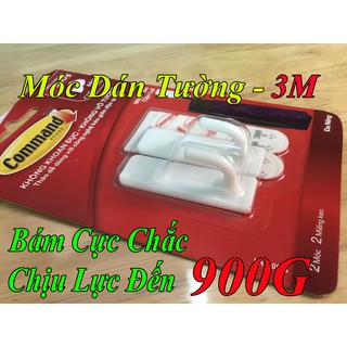 Móc Dán Tường 3M (Combo 2 vĩ) - Treo Đồ Nặng Lên Đến 900Gr, mocdantuong