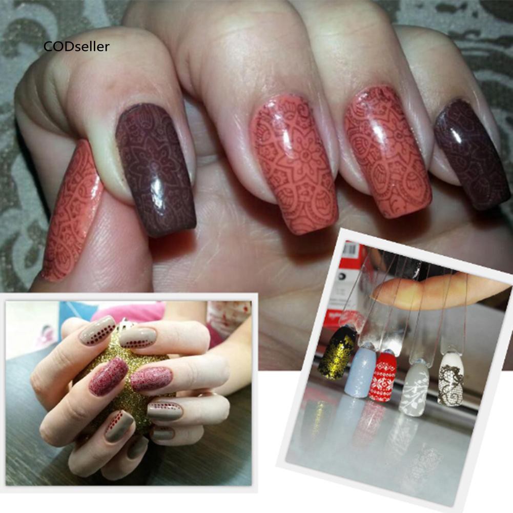 Khuôn Mẫu In Họa Tiết Trang Trí Móng Nghệ Thuật
