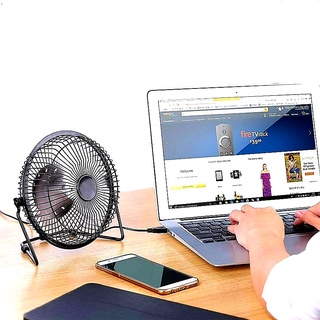 QUẠT LỒNG SẮT MINI CÓ CỔNG USB ĐỂ BÀN