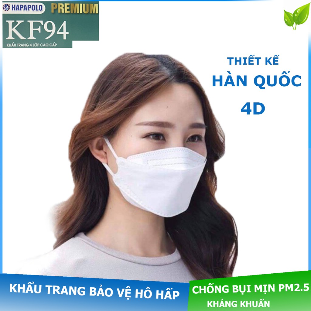 Hộp 10 cái khẩu trang người lớn 4D - Khẩu trang KF94