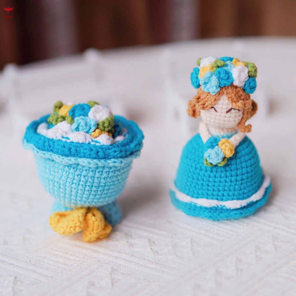 Búp Bê Đan Len Thủ Công Hình Cô Dâu Sáng Tạo DIY