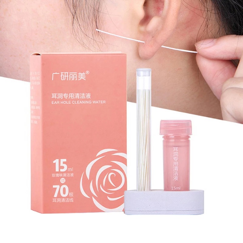 Chăm Sóc Khử Trùng Tai Dòng/Disposable Earring Hole Cleaner Earring Dòng/Post - Piercing Chăm Sóc Khử Trùng (Chỉ Làm Sạch Dòng)