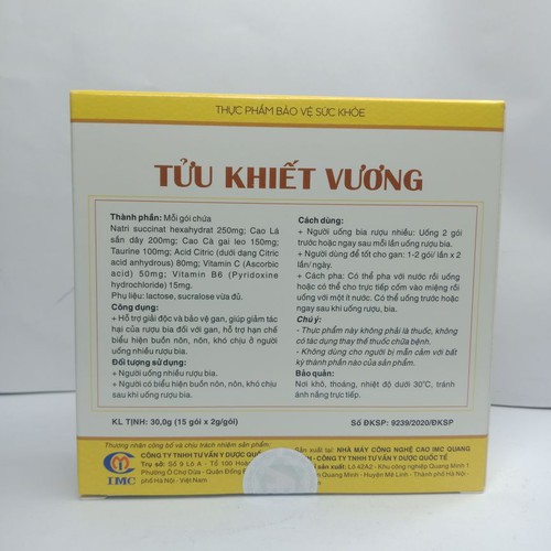 Tửu Khiết Vương hộp 15 gói - mua 6 tặng 1