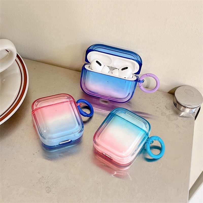 Vỏ Bảo Vệ Hộp Sạc Tai Nghe Bluetooth Không Dây Airpods1 / 2 Pro Phantom Air Pods Pro 3 Màu Gradient Thời Trang Ốp