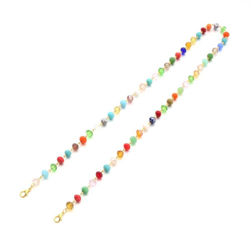 Dây đeo kính mắt / khẩu trang xỏ hạt pha lê nhân tạo nhiều màu tùy chọn