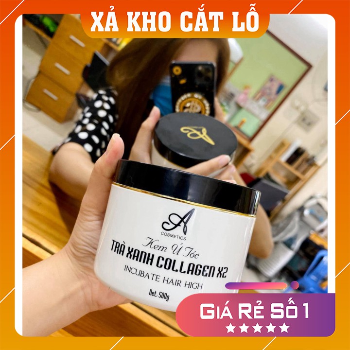 Kem Ủ Tóc Acosmetics tinh chất Trà Xanh 500g 💕Freeship💕Phục hồi tóc hư tổn 100% từ thiên nhiên