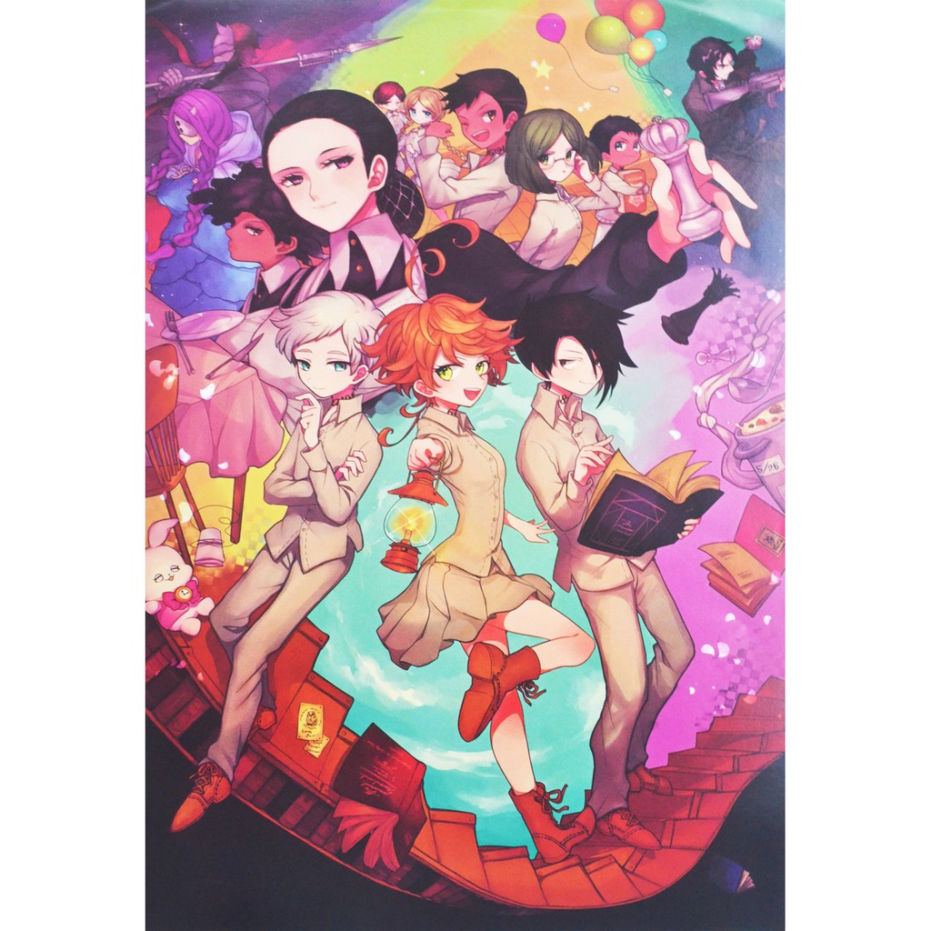 [thanh lý bán lỗ]Bộ 8 tấm poster Anime - Yakusoku no Neverland [AAM] [PGN23]