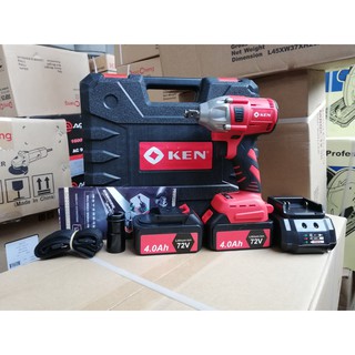 Máy siết bulong ken 88v không chổi than 2 pin 10 cell