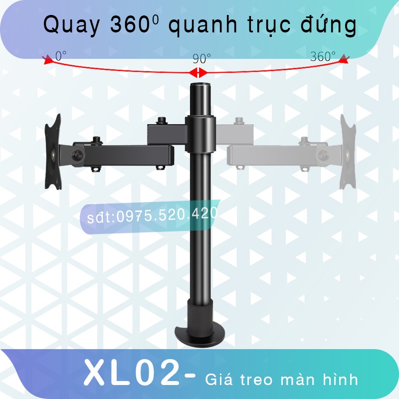 XL02/ XL03 - Giá treo màn hình máy tính - GiáĐỡ Màn Hình Kẹp thành bàn [Màn hình 17 - 27 inch] [Rẻ Hơn XL03 F80 H80]