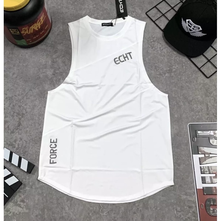 [HÀNG CHUẨN, CHẤT ĐẸP]  Áo Tank Top Tập Gym Nam, Áo Ba Lỗ, Chất Thun Lạnh, Co Giãn 4 Chiều Cao Cấp ECHT