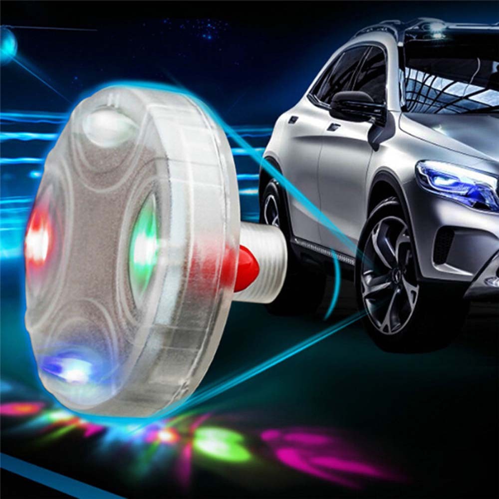Đèn Led Gắn Van Bánh Xe Hơi Sử Dụng Năng Lượng Mặt Trời Chống Thấm Nước Nhiều Màu Sắc