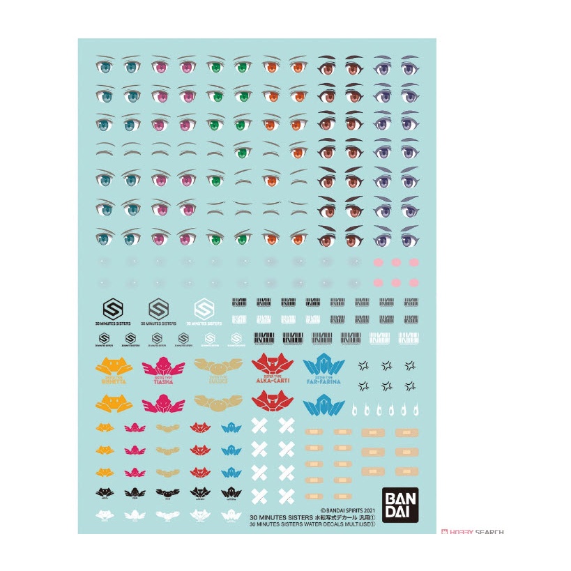 PHỤ KIỆN MÔ HÌNH LẮP RÁP - DECAL NƯỚC 30 MINUTES SISTERS WATER DECALS MULTIUSE ① Bandai 4573102637130