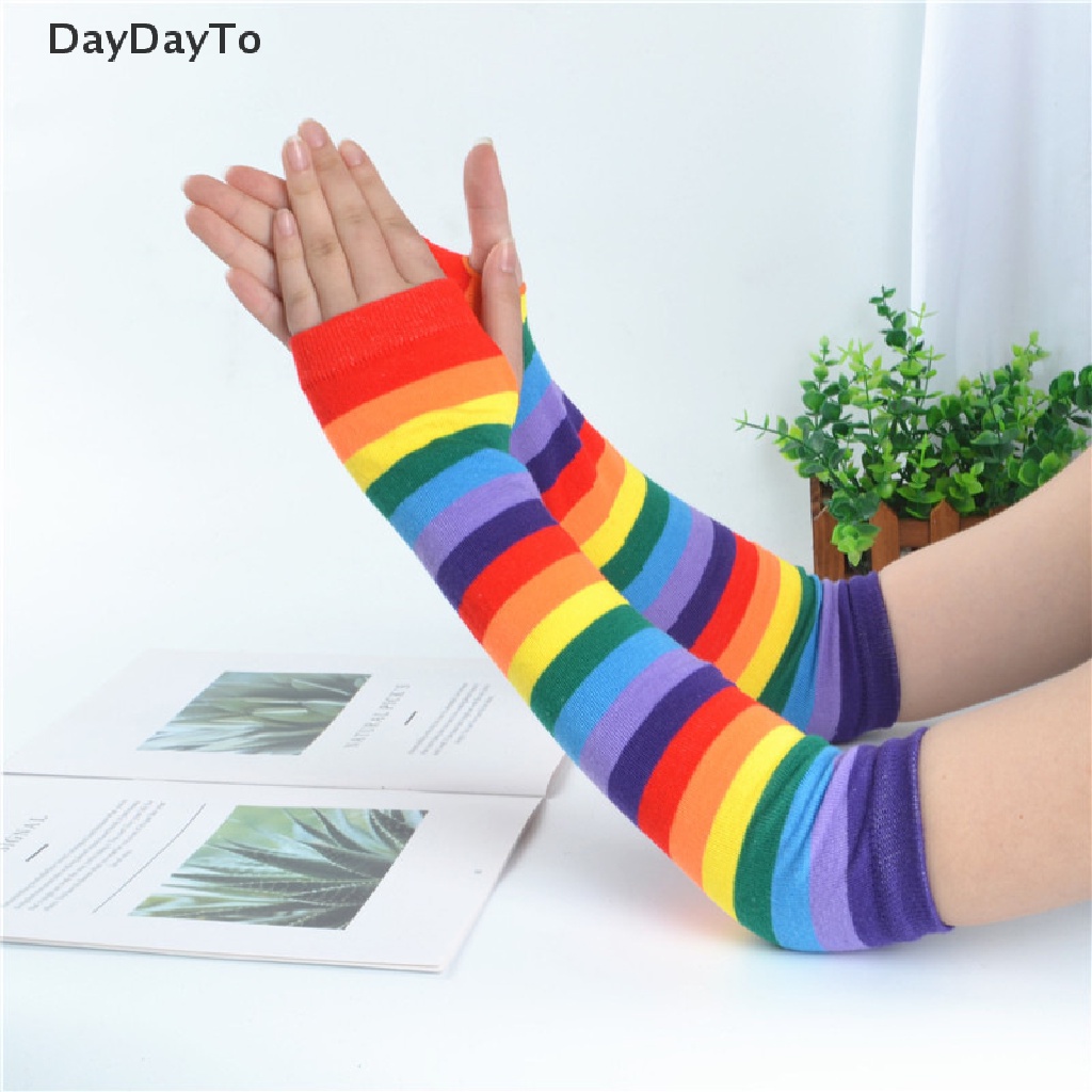 Găng Tay Len Dài Hở Ngón Phong Cách Gothic Punk