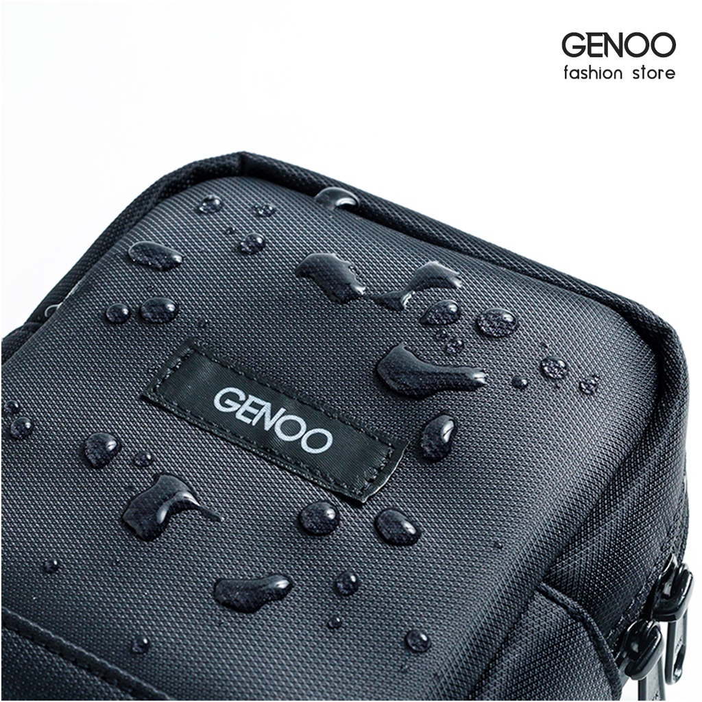Túi đeo chéo minibag nam nữ unisex nhỏ gọn nhiều ngăn tiện dụng vải Oxford nhập khẩu chống thấm nước thương hiệu GENOO