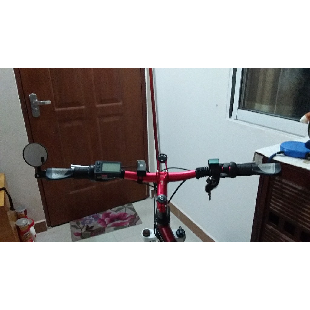 Bộ 2 Gương gù xe máy gắn ghidong HV4 kính lòi ( giá 1 cặp đen )