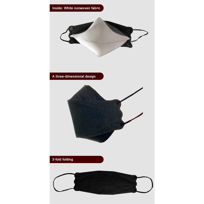 Set 30 khẩu trang đen KF94 CAREFUL đóng túi riêng sản xuất Hàn Quốc