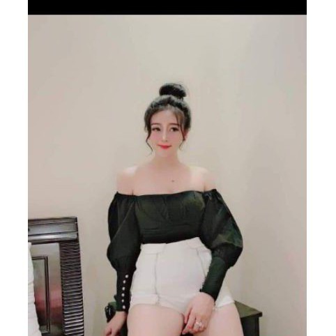 [ MÃ 197 ] ÁO CÚP NGỰC TAY PHỒNG ( ẢNH SHOP CHỤP ) | BigBuy360 - bigbuy360.vn